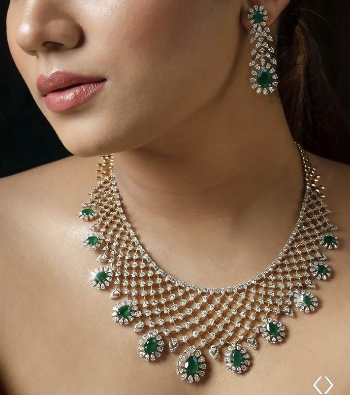 Gorgeous NakshikaPosh Wow collection American Stones Necklace