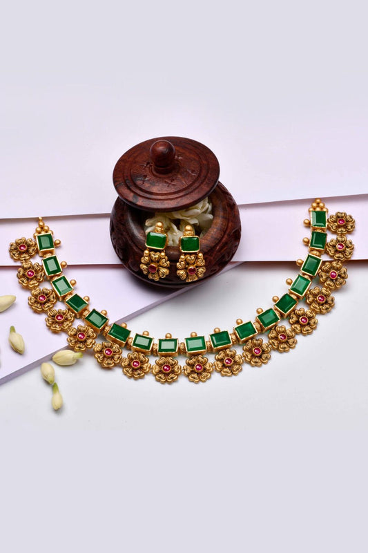 Designer Antique Gold Necklace set