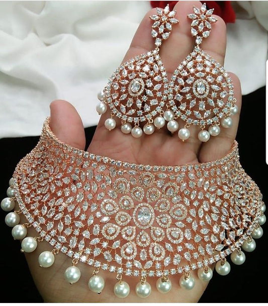 Nakshikashine Necklace set with Earrings