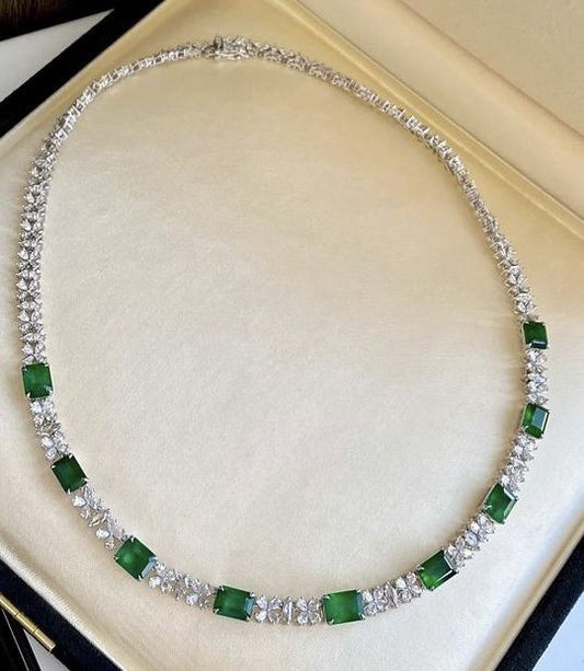 Shanaya Nakshika shine green Stone Necklace