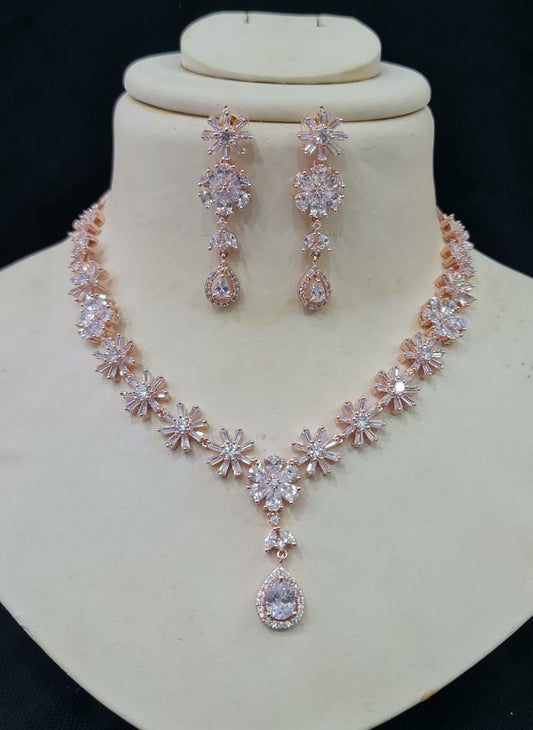Nakshika Posh Alankriti American diamond beautiful stone set